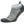 A lateral view of the Balega Silver no show running sock in the color white grey.