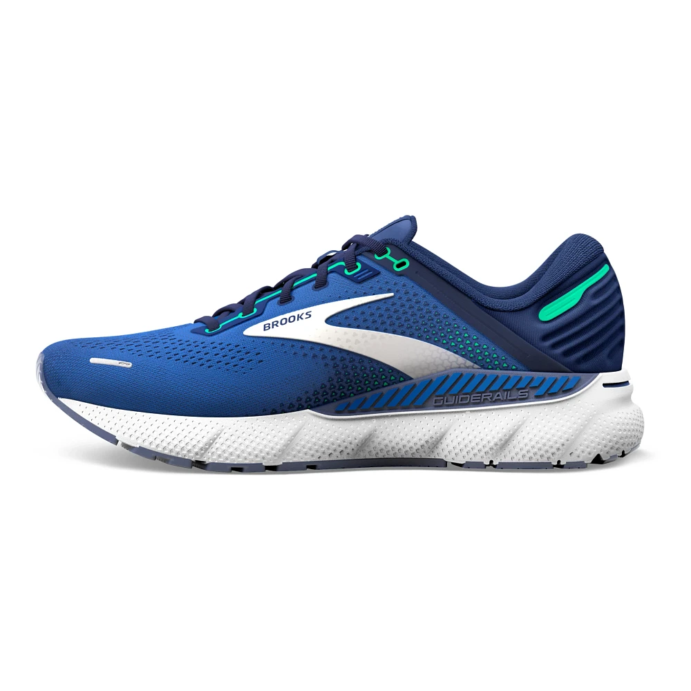 Medial view of the Men's Adrenaline GTS 22 in the color Surf Web/Blue/Irish Green