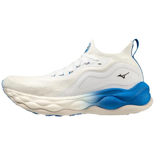 Medial view of the Men's Wave Neo Ultra by Mizuno in White/Blue