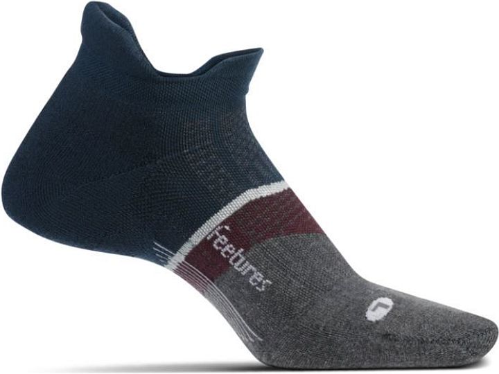 Medial view of the Feetures Elite Light Cushion sock in the color French Blue Navy