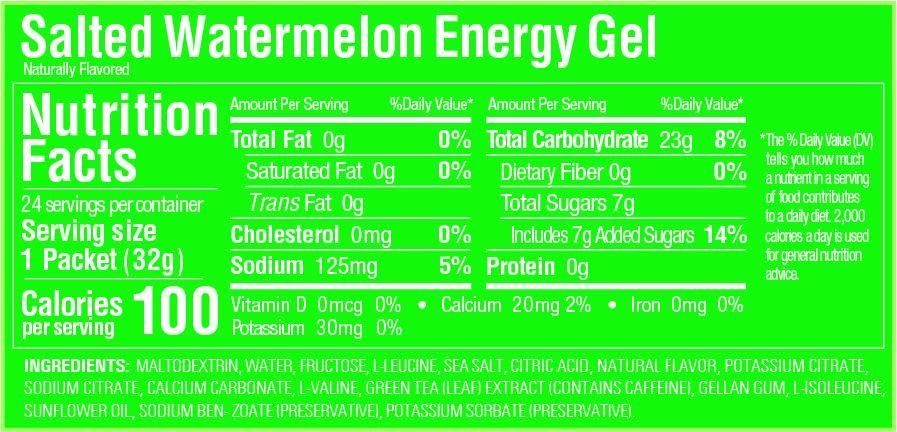 Back view of the GU Energy Gel in Salted Watermelon