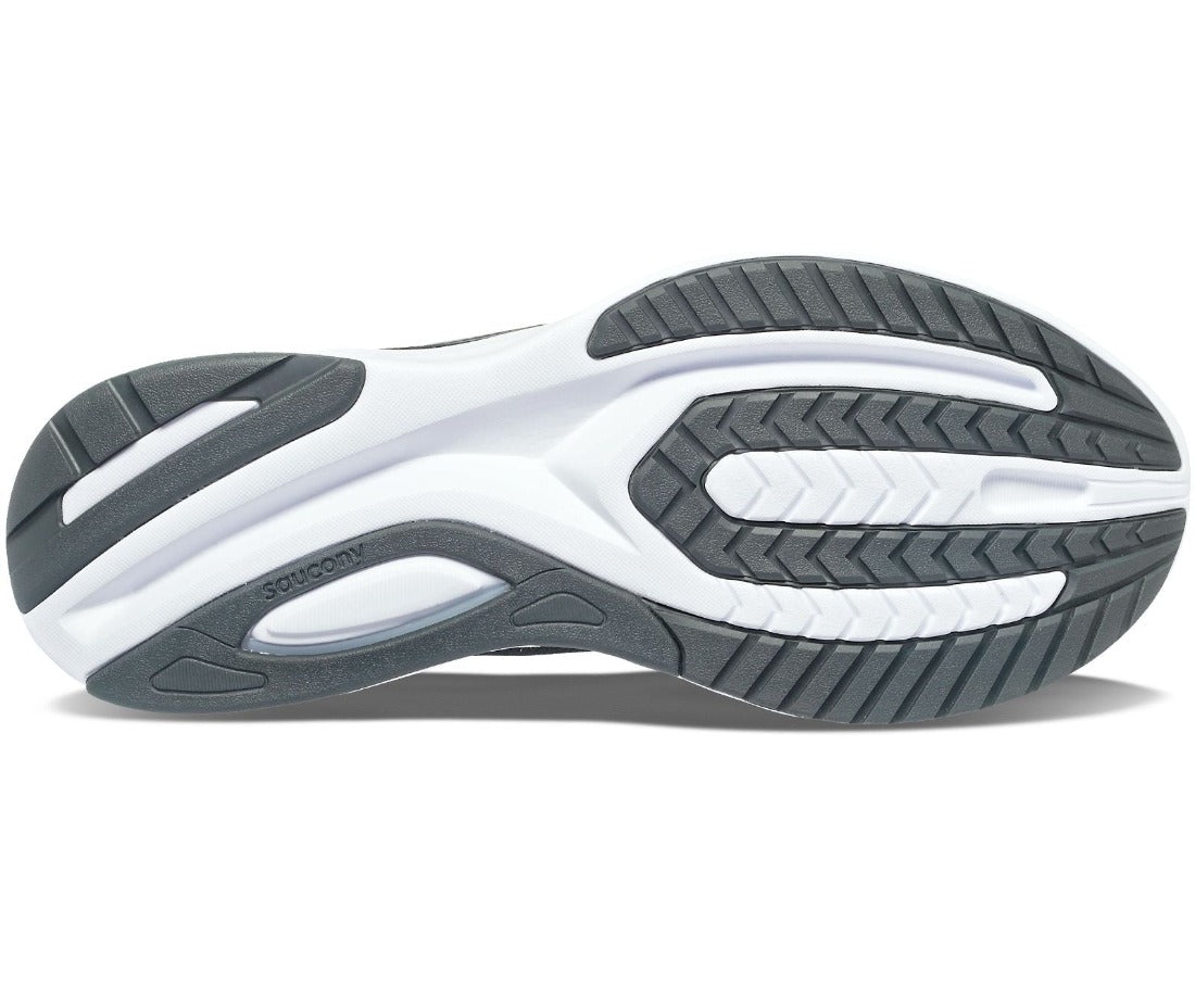 The outsole of the Guide 15 allows for a bit of medial support to help feet that overpronate