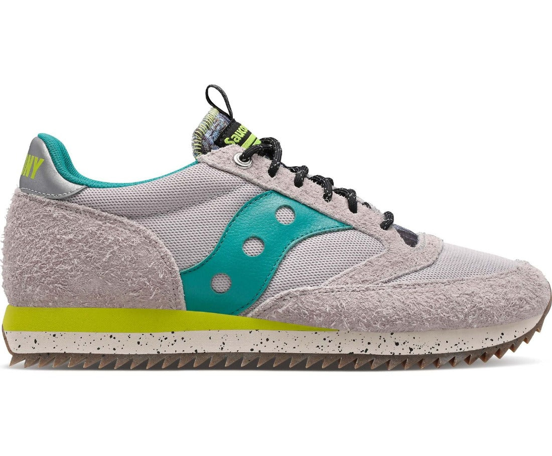 Lateral view of the Saucony Jazz 81 Reflect Camo in Cream/Green