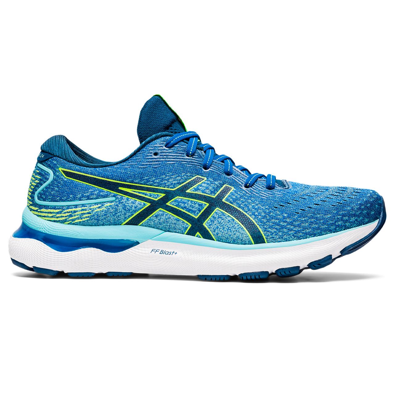 The ASICS Gel-Nimbus 24 offers advanced impact protection for your distance training. Creating a softer landing in every step, this shoe is also approximately 10g lighter than the previous version.