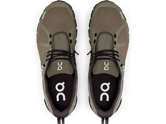 Top view of the Men's ON Cloud 5 Waterproof in the color Olive/Black