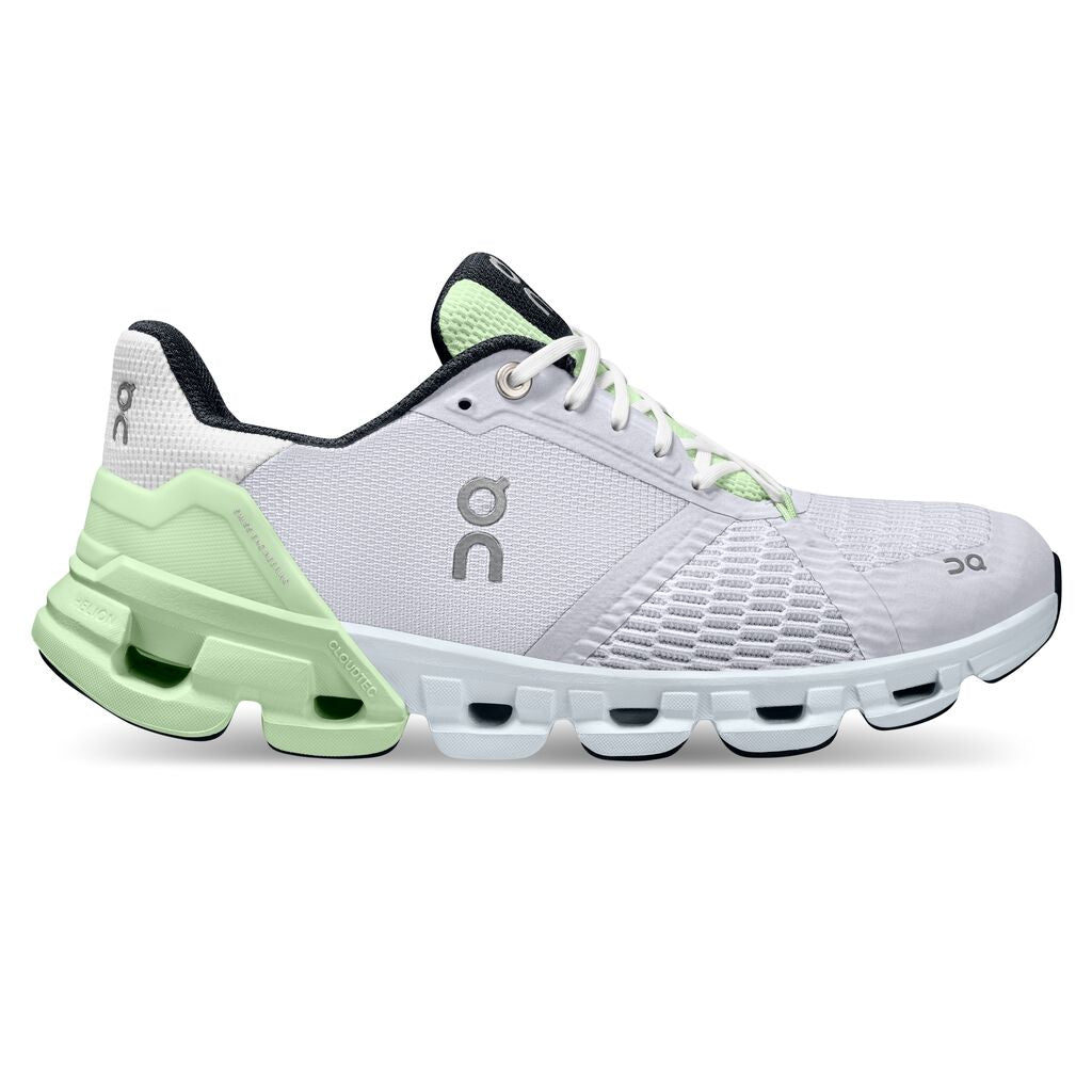 The Women's Cloudflyer is ON's most supportive running shoe.  The midfoot stability tube provides a little extra right when your foot needs it.  Combine that with lots of cushioning and a lightweight feel you get a great running shoe.  Our customers loved loved the previous version and this new one, is just that much better.