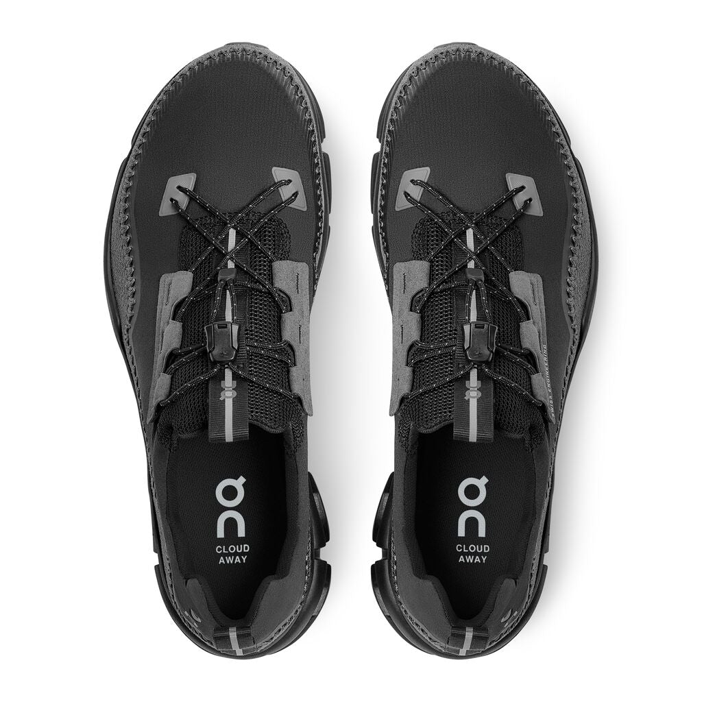 Nothing is off-limits in the Cloudaway.  The upper is a big part of what makes that happen.  That ultra-light upper is constructed from over 90% recycled content.  This is certainly a great trend and will become even more common. Finally, On has added a single toggle lacing system that not only provides a personalized fit, but a fast slip on design.