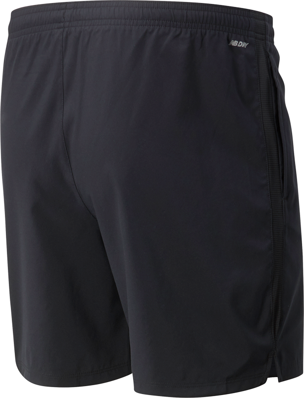 Back angled view of the Men's Accelerate 7 Inch short in Black