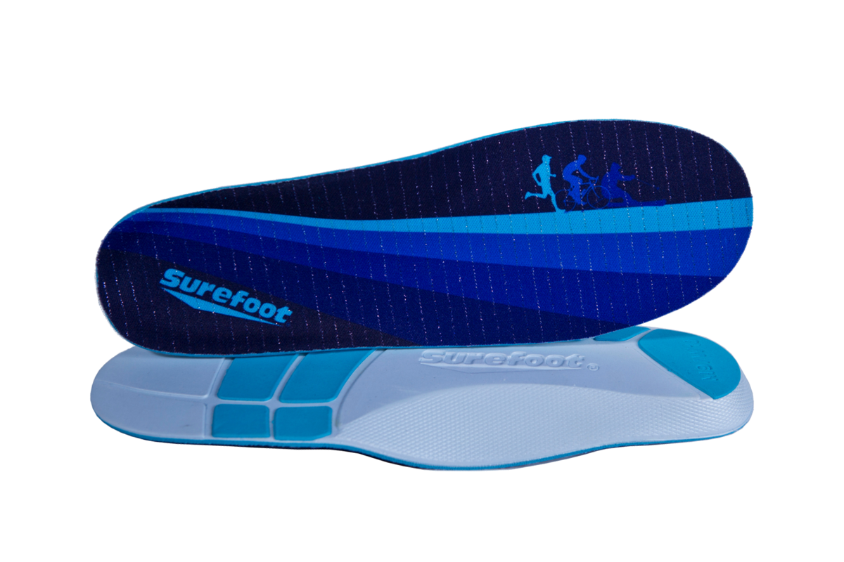 Image of the Conforma Medio (medium arch) Insole by Surefoot in the color Blue/Black