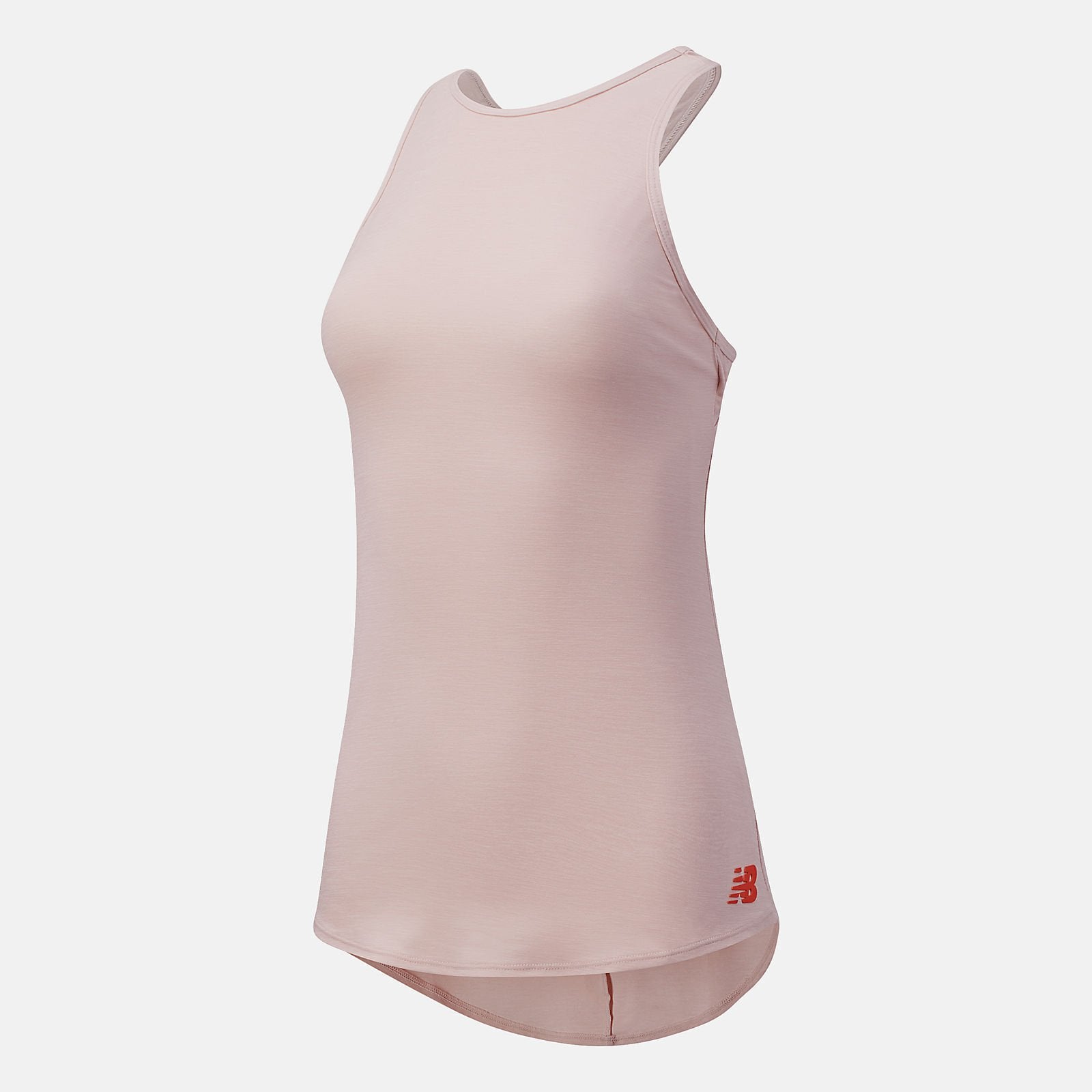 Front view of the Women's Transform Perfect Tank by New Balance in Pink