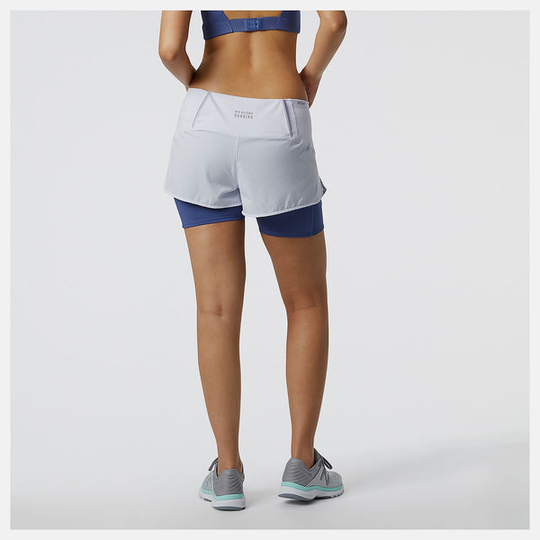 Featuring a lightweight woven shell and fitted inner short with NB DRYx wicking technology, our Printed Impact Run 2in1 Short helps you feel cool and dry on your run. These women's running shorts have a storage tunnel to thread extra layers through for a hands-free workout. Plus, a drop-in pocket on the inner fitted short offers quick access to nutrition and valuables. Finished with a print and reflective details for style