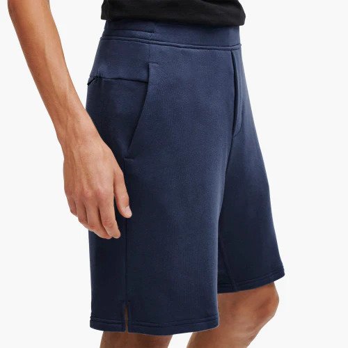 Side view of mens Sweat Shorts in navy