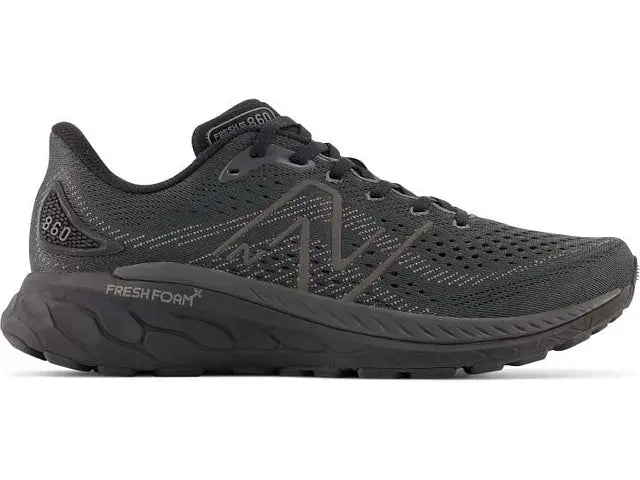 Lateral view of the Men's New Balance 860 V13 in the color All Black