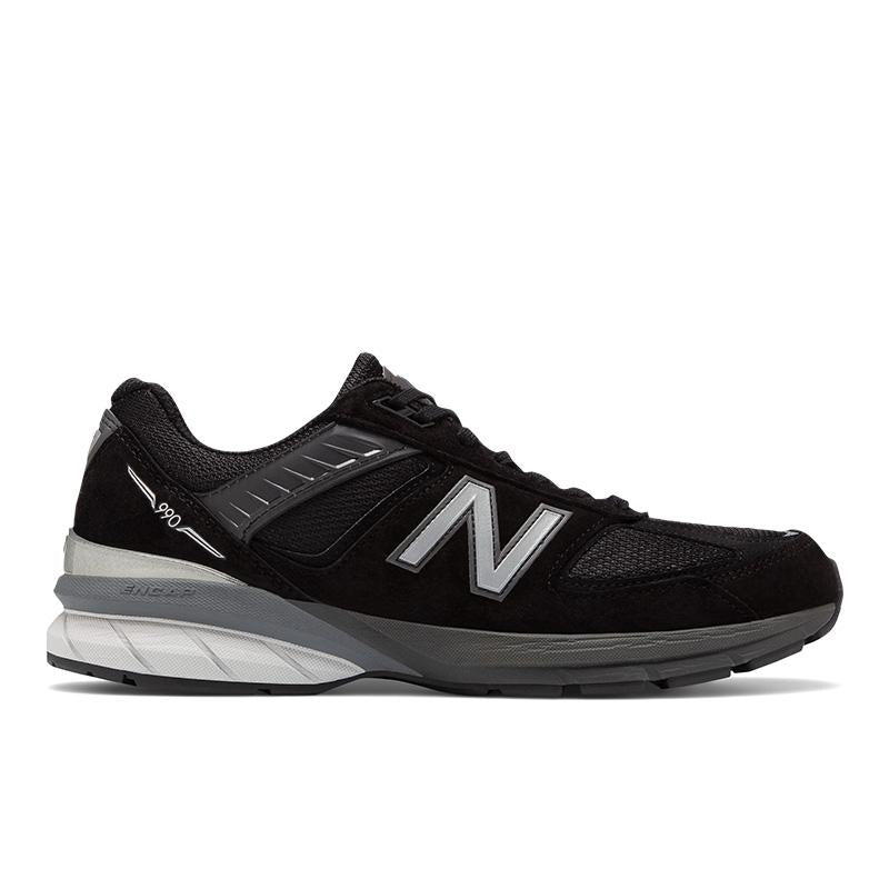 Lateral view of the Men's 990 V5 by New Balance in Black