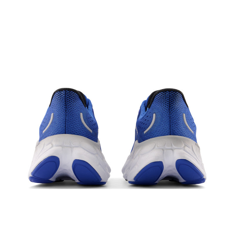 Back view of the Men's Fresh Foam More V4 by New Balance in the color Cobalt/Black