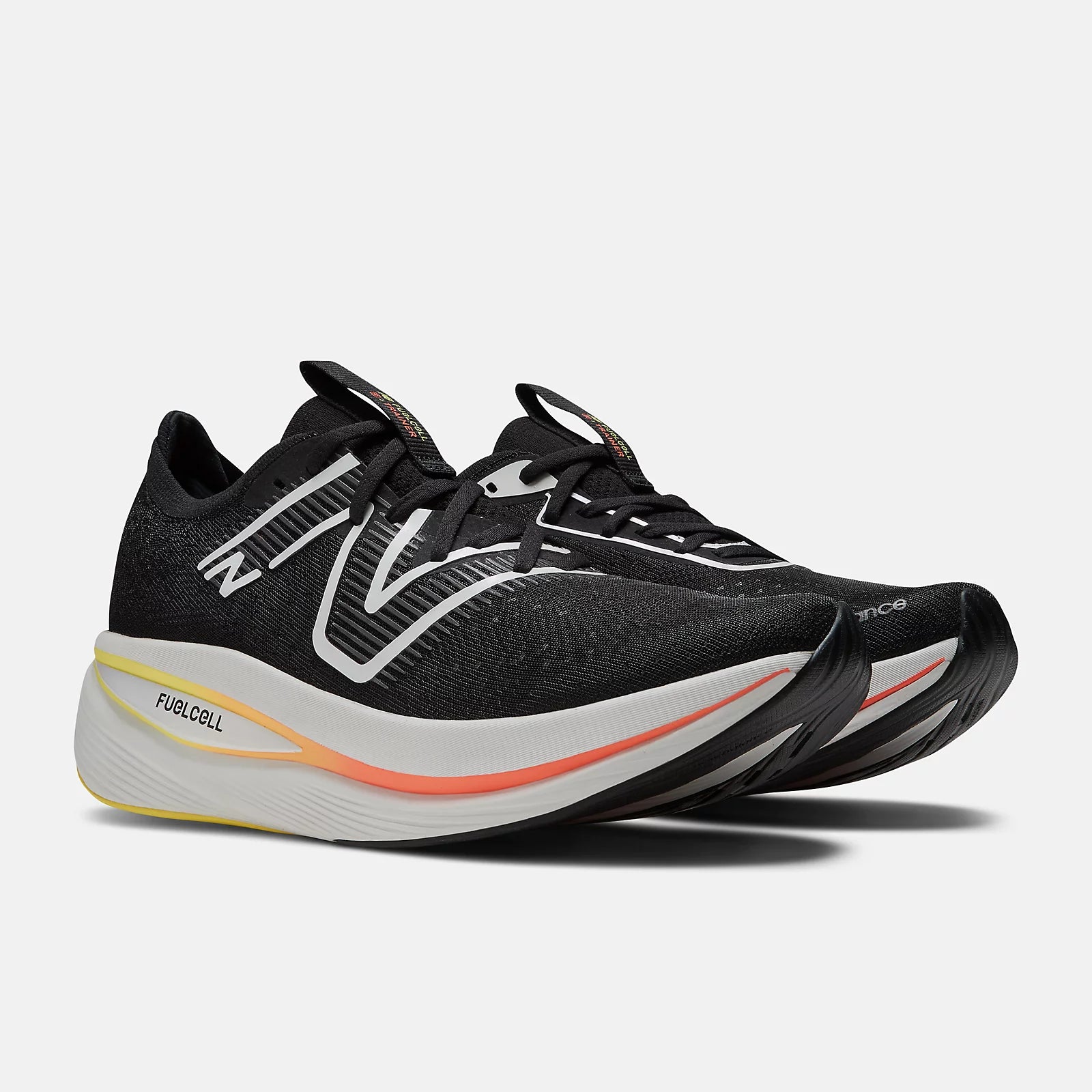 Front angled view of the Women's SuperComp Trainer by New Balance in the color Black