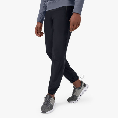 Front view of the Men's Track Pant by ON in the color Black