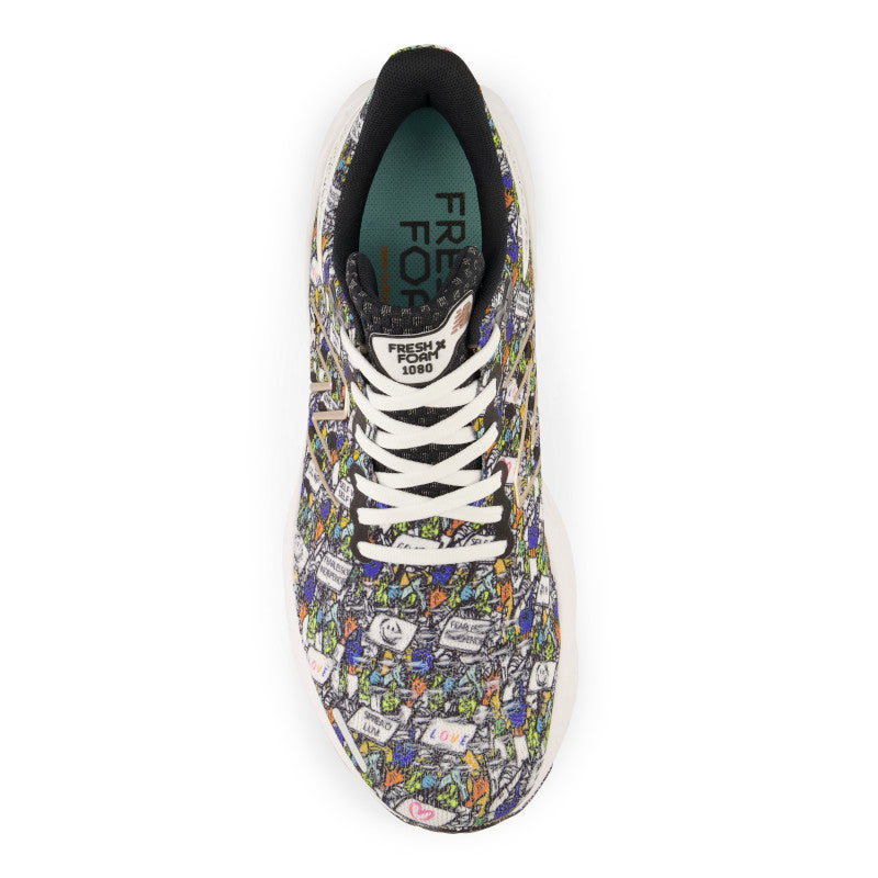 The top down view of this 1080 V12 for womens shoes all the crazy details in this upper print