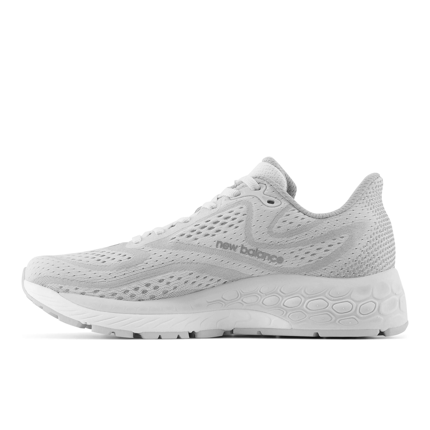 Medial view of the Women's New Balance 880 V13 in the color White