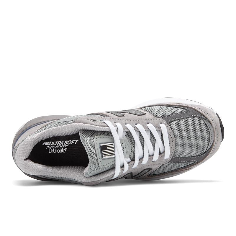 Top view of the Women's 990 V5 in Grey