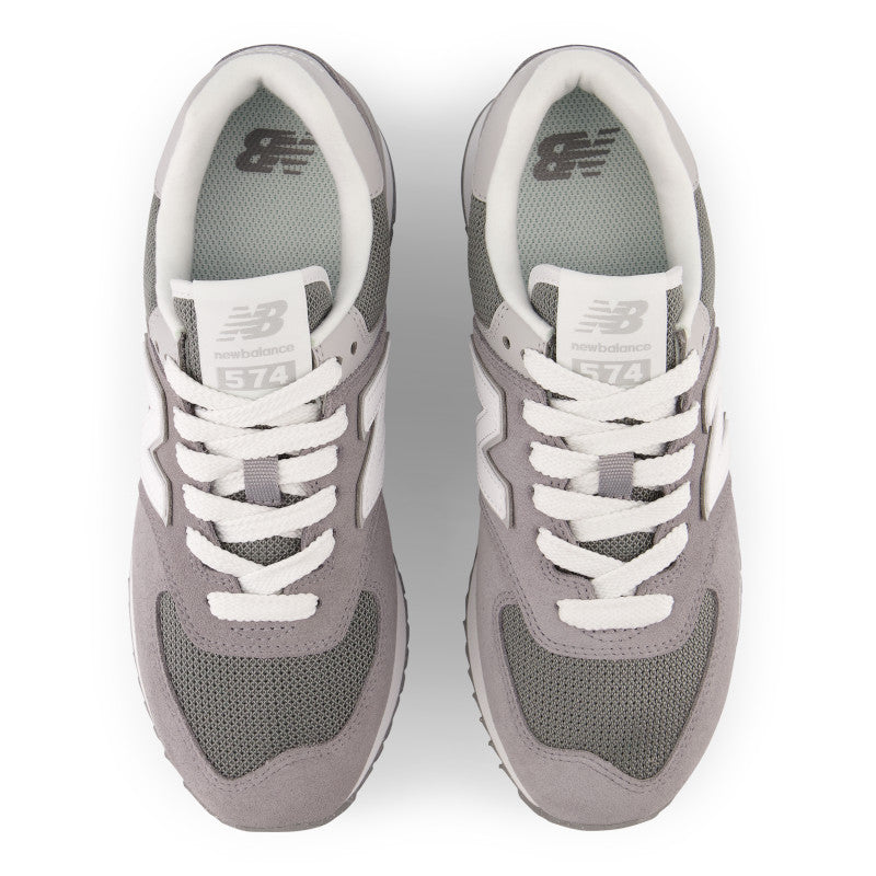 Top view of the Women's New Balance 574+ lifestyle shoe in the color Not Shadow.